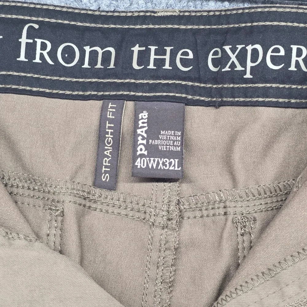 PrAna Straight Fit‎ Cargo Pants Mens 40x32 Khaki Outdoor Hiking Camping